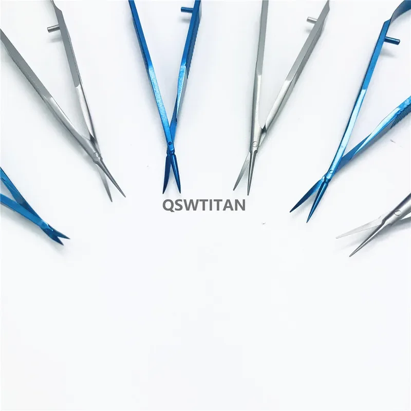 เครื่องมือผ่าตัดจุลศัลยกรรมตา 12.5 ซม. กรรไกรตัดเยื่อเยื่อเยื่อเยื่อเยื่อ ไมโครกรรไกร ไทเทเนียมอัลลอยด์/สแตนเลส เครื่องมือผ่าตัดเปลือกตา