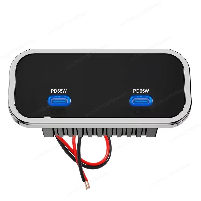 130W 12V USB Outlet Dual PD Type-C 65W USB C Ports Fast Charger Socket Power Outlets Accessories for Car Boat Marine ATV Truck