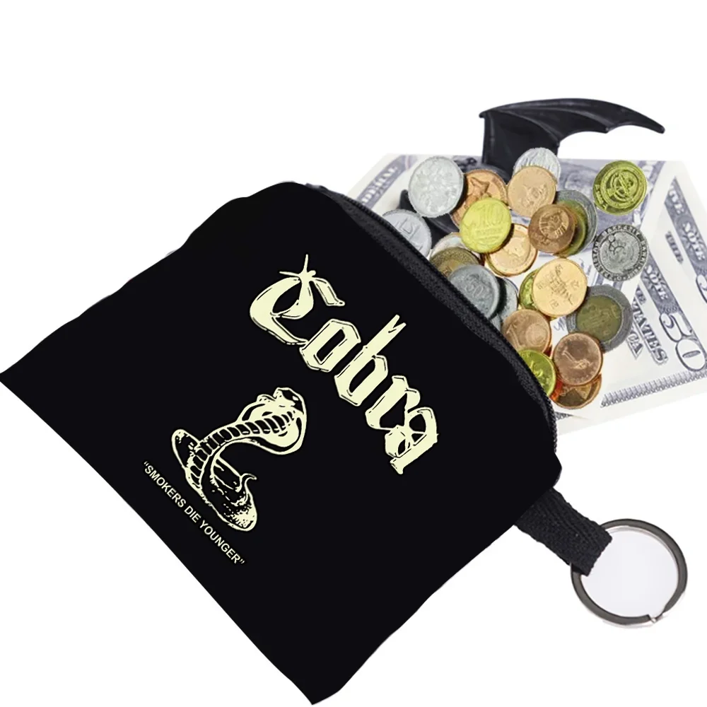 

Coin Purse Women Girl Kids Canvas Coin Money Card Holder Case Wallet Pouch Earphone Key Organizer Cobra Pattern Print Series