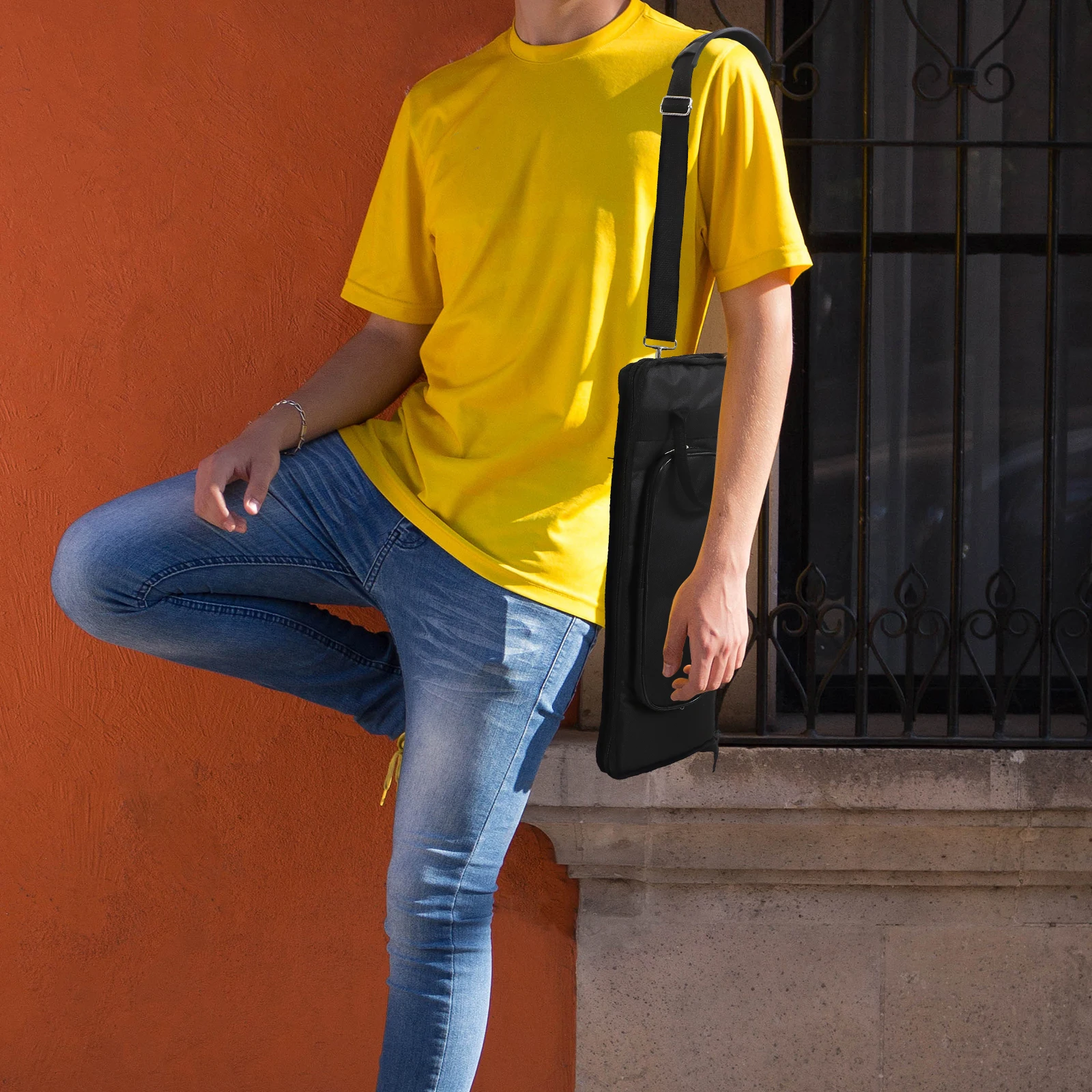 

1pc Drumstick Storage Bag Large Capacity Professional Oxford Cloth Drumstick Pouch Portable For Percussion Accessories