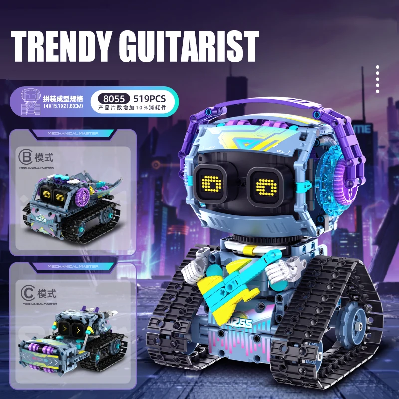 Technical Intelligent 3-in-1 Robot APP Remote Control Bricks Building Blocks Programming Toys For Kids Boys Gift Educational Set