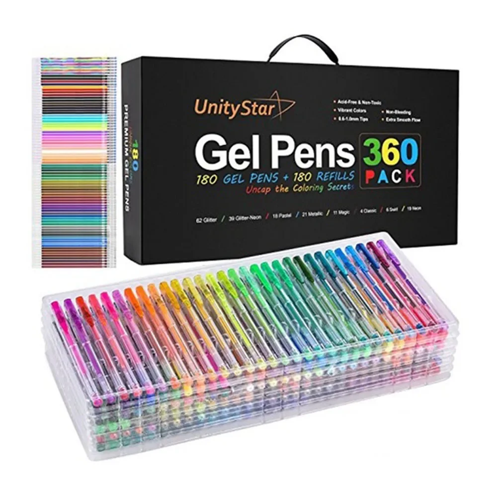 A Box Office School 24Colors Refills Markers Watercolor Gel Pen Replace Supplies Office Stationery Garden Outline Pen Replace