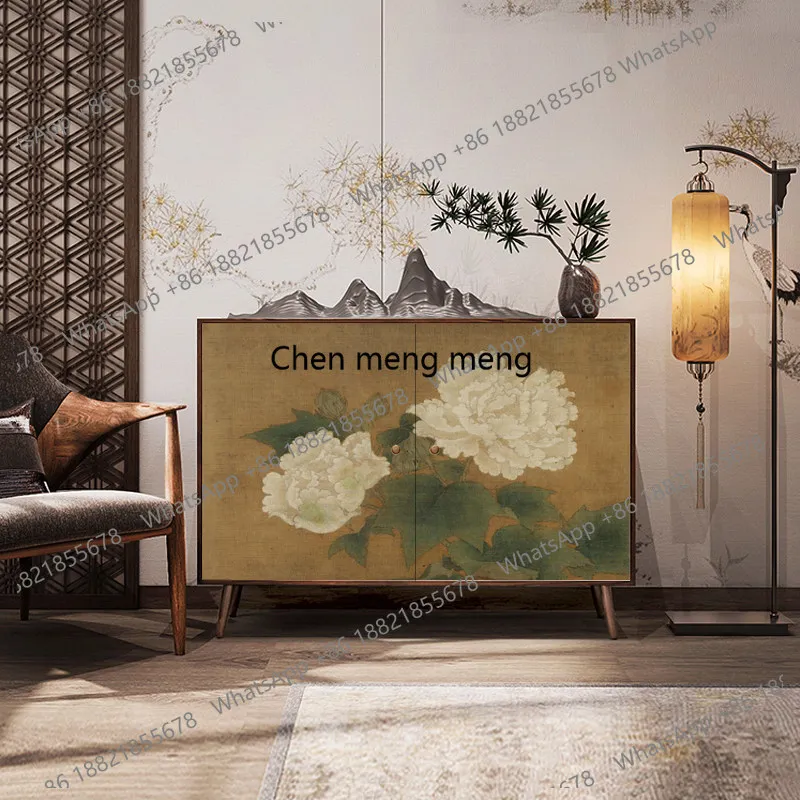 

Chinese-style door-entry household entrance cabinet, living room solid wood dining side locker, aisle storage cabinet