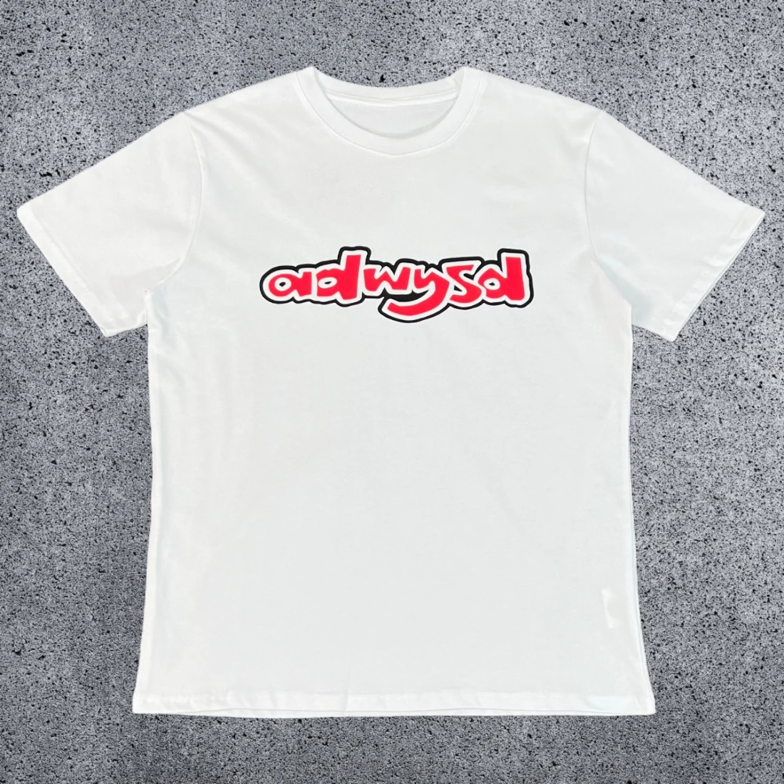 Summer Retro AD 2026 WYSD Short-sleeved Sun Roll Fun Printed American High Street Skateboard Cotton Round-neck T-shirt