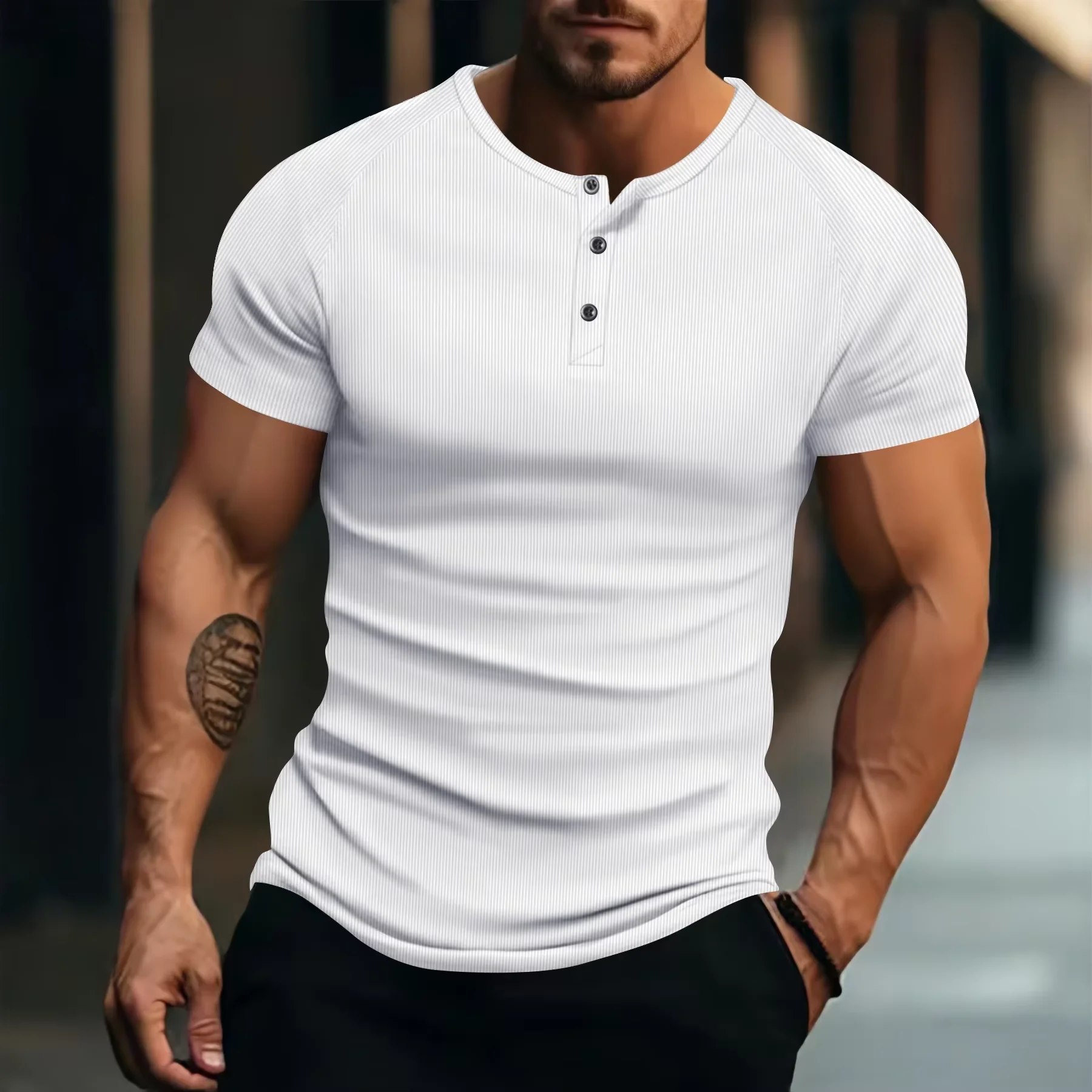 تي شيرت صيفي للرجال، قميص كاجو - مراجعة Muscle Tee Workout وسعره