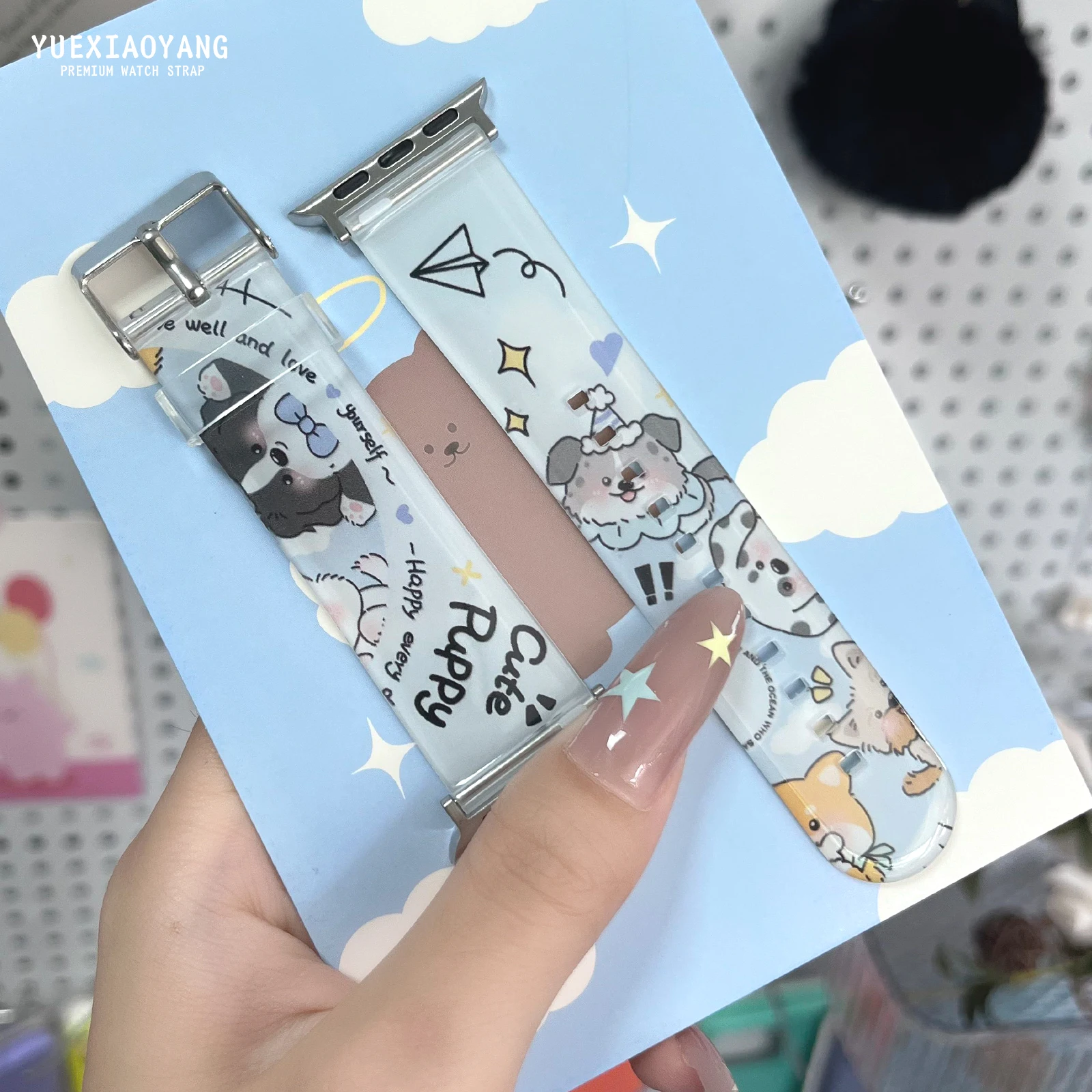 Correa con estampado de gato de dibujos animados para Apple Watch 10, 9, 8, pulsera reemplazable para iWatch de 46mm, 42mm, 41mm y 40mm