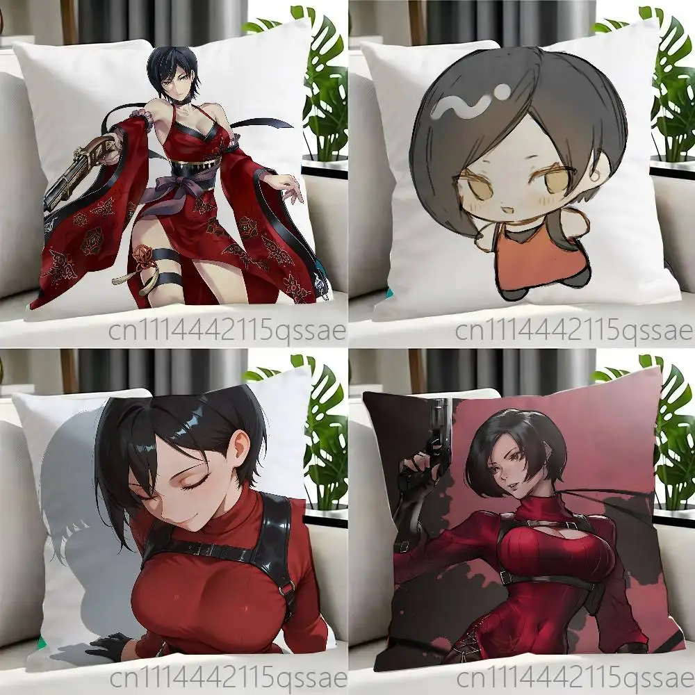 R-Resident E-Evil-Adas Wong Pillow cases Organic Linen Pillow Case Double-Sided Print Cushion Cover for Sofa Home Decor Gift