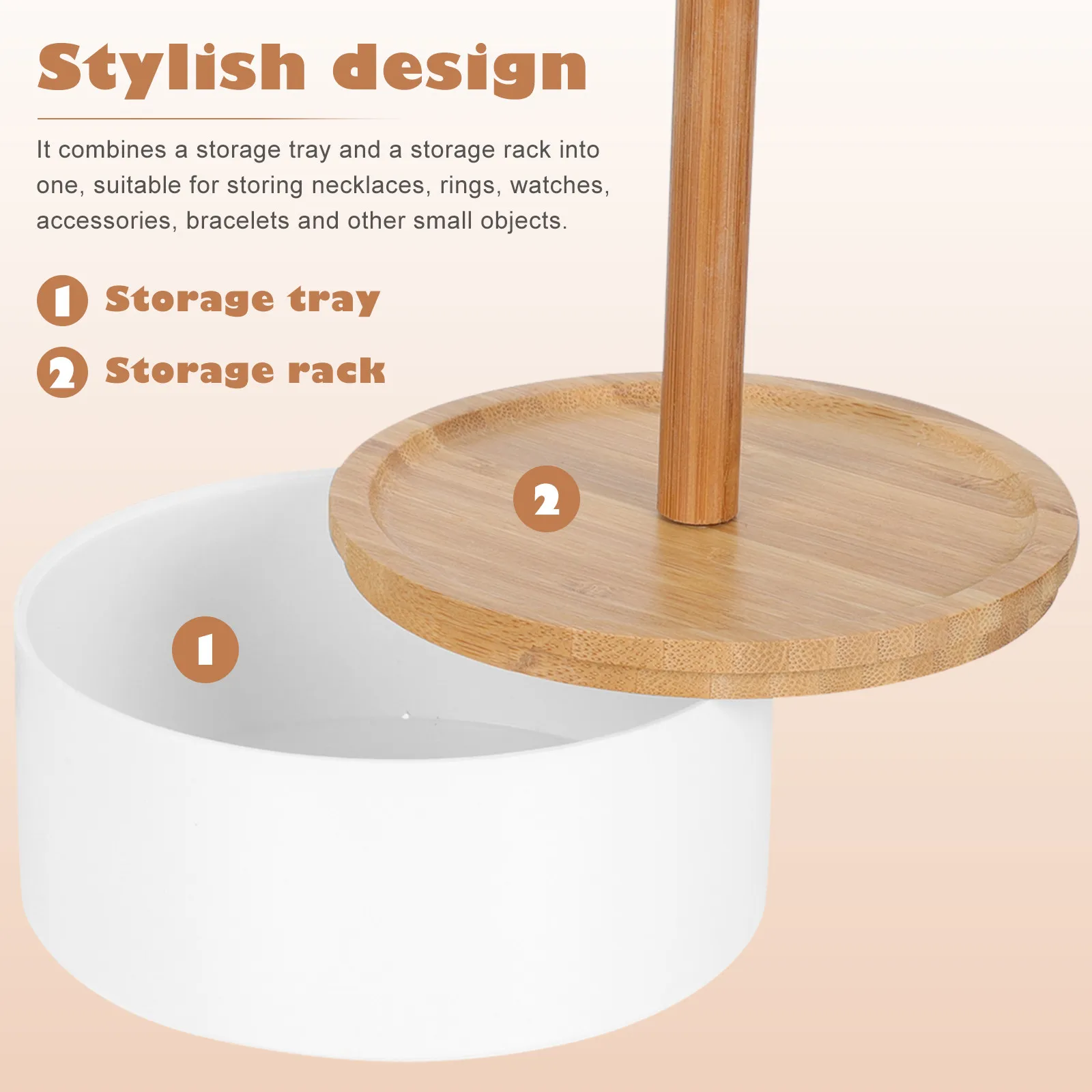 

1Pcs Desktop Storage Rack Jewelry Organizer High-Quality Materials No Peculiar Smell Elegant Design Jewelry Holder