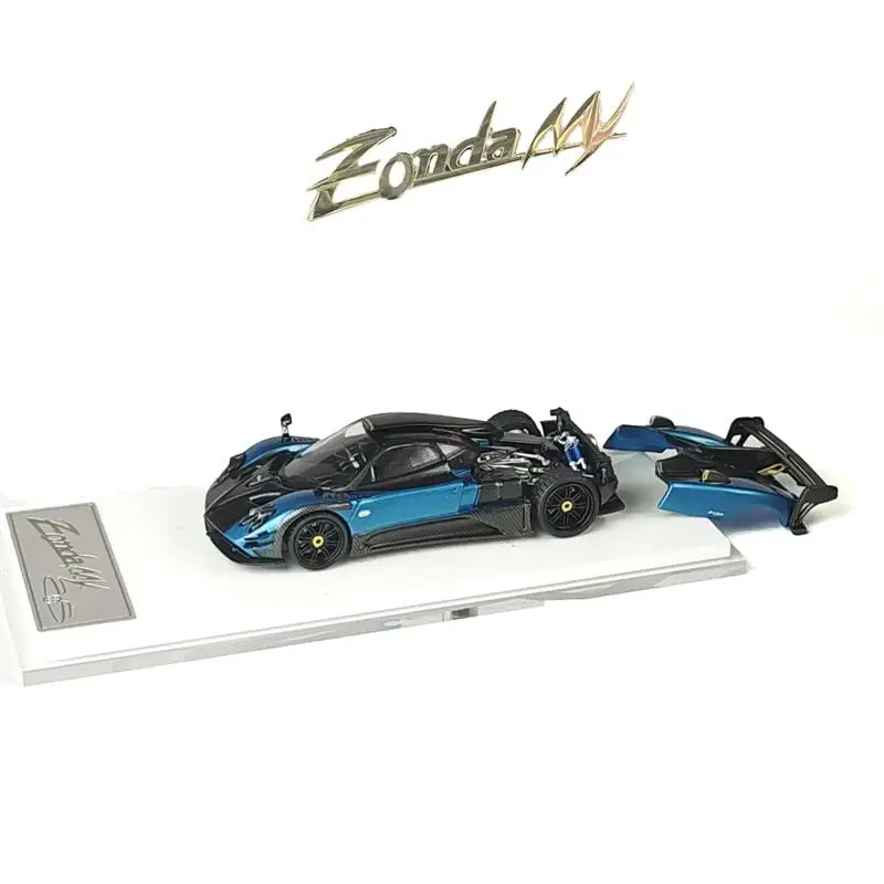 Rhino Model RM 1:64 Zonda 760 MY Coupe Blauw Blauw Zwart Diecast Modelauto