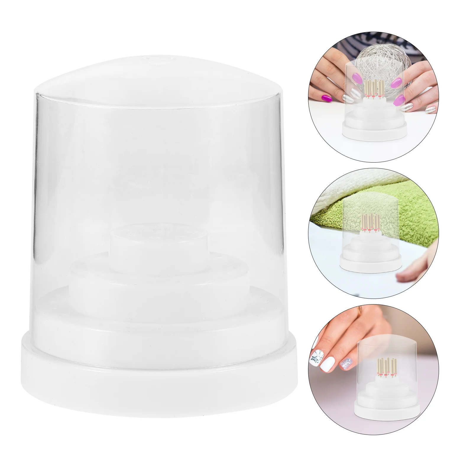 

Nail Drill Bits Organizer Fashion Simple Plastic Case for Storing Grinding Heads Manicure Tool Display Box Nail Salon Product