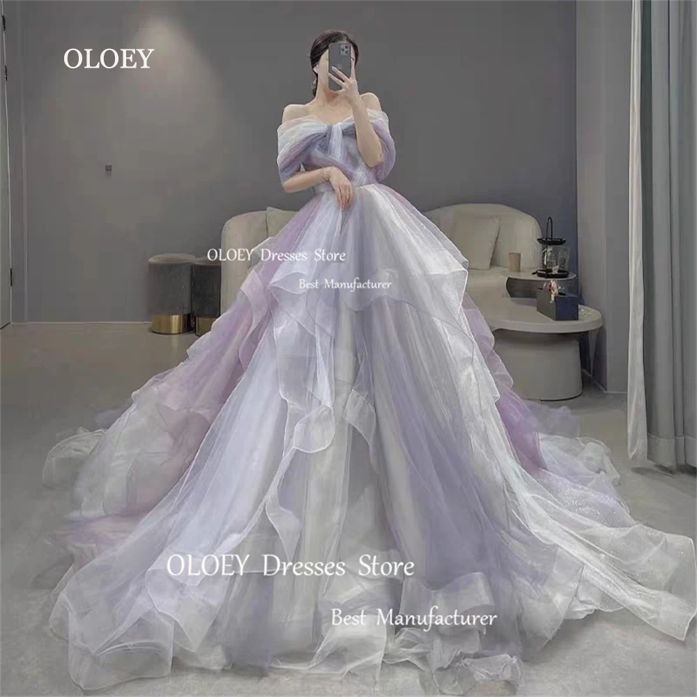 OLOEY-Robe de mariée en organza soyeux, unique, pour les abonnés, pour séance photo, pour les patients, quel que soit le train de balayage personnalisé