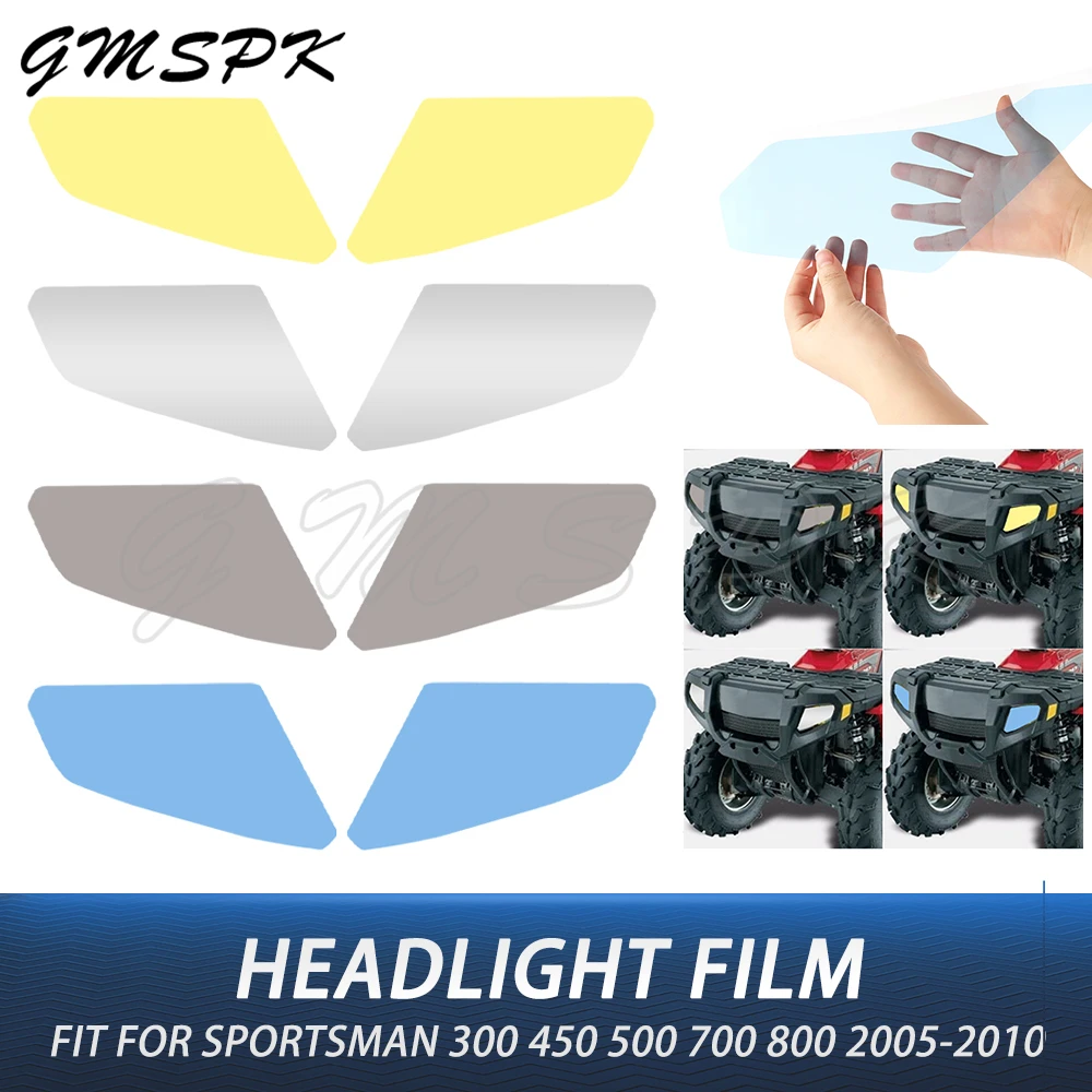

Защитная пленка для фар квадроцикла, антицарапинная светопропускающая пленка, подходит для Sportsman 450 500 600 700 800 6x6 Touring HO EFI Hawkeye 300