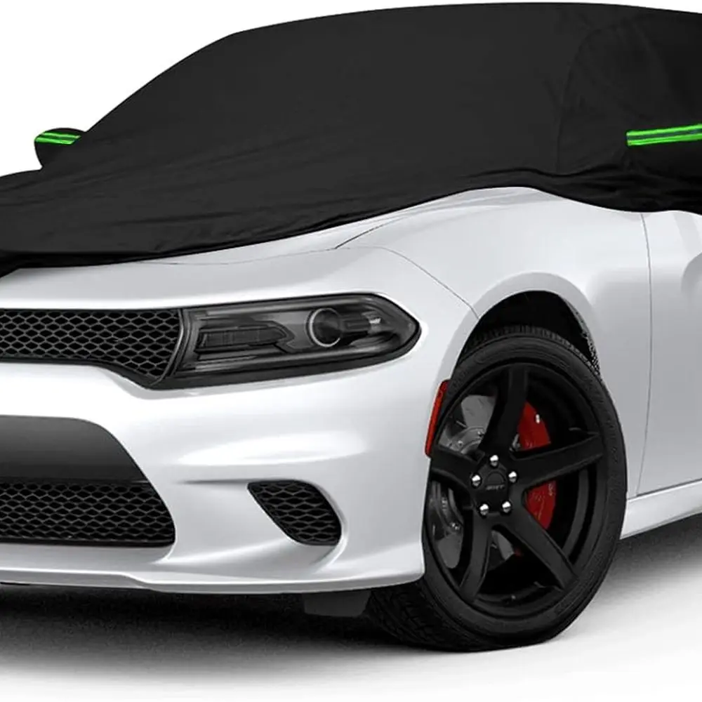 

Custom-Fit 6-Layer All-Weather Car Cover for 2006-2025 Dodge Charger/Chrysler 300/300C with Zippered Door for Protection from Sn