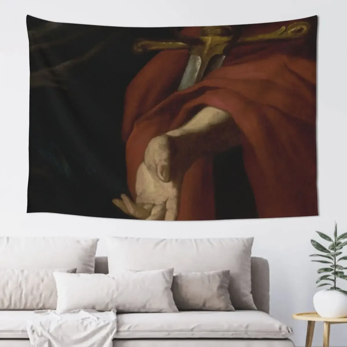 

Joan of Arc painting detail Tapestry On The Wall Home Supplies Luxury Living Room Decoration Tapestry