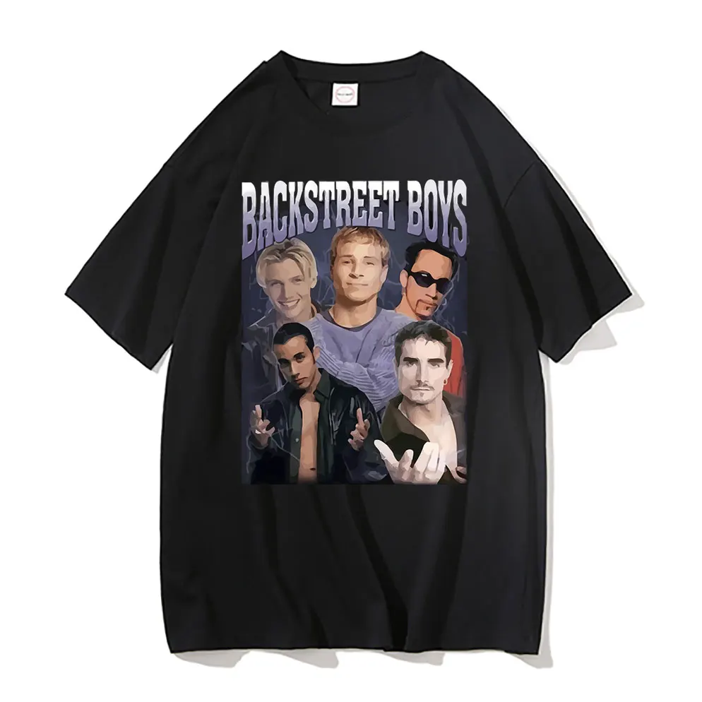 

Backstreet Boys Tshirt Short Sleeve Male Summer Vintage Streetwear Pop Music Boy Band Bsb Group T-shirts Men Oversized T Shirts