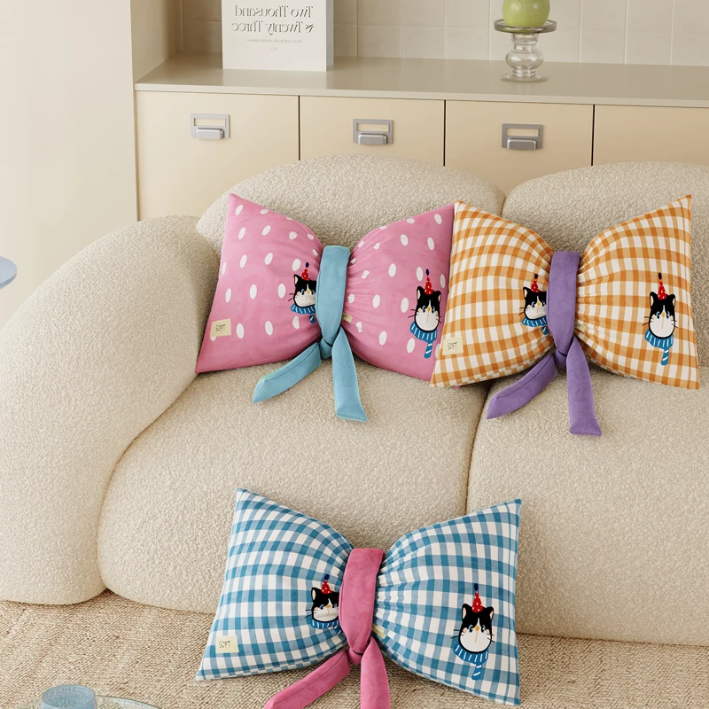 Cartoon  Knot Pillow Home Decorative Sofa Bedroom Decor Pillow PP Cotton Filling Washable Holland Velvet Cover