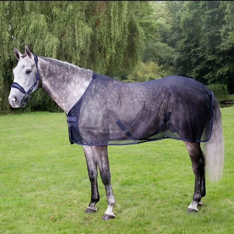 Cobertor de cavalo respirável leve, tapetes ao ar livre, campo estável, jarda mosca folha protetora, tapetes de cavalo, verão