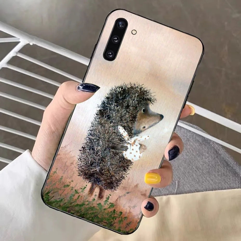 Bright Hedgehog In The Fog Phone Case For Samsung Note 8 9 10 20 pro plus lite M 10 11 20 30 21 31 51 A 21 22 42 02 03