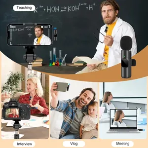 Portable Wireless Lavalier Microphone, Audio Video Recording, Mini Mic for iPhone, Android, Live Transmission, Games, Phone, New 8 Main Sales Lapela Microphone - №5