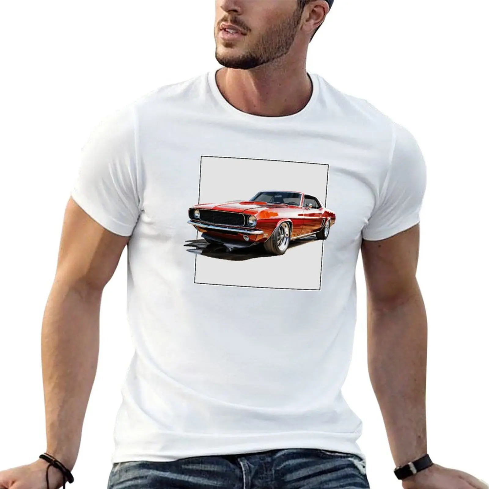 Muscle Car 1960's ~ Illustration T-Shirt Water Resistant Casual T-Shirt