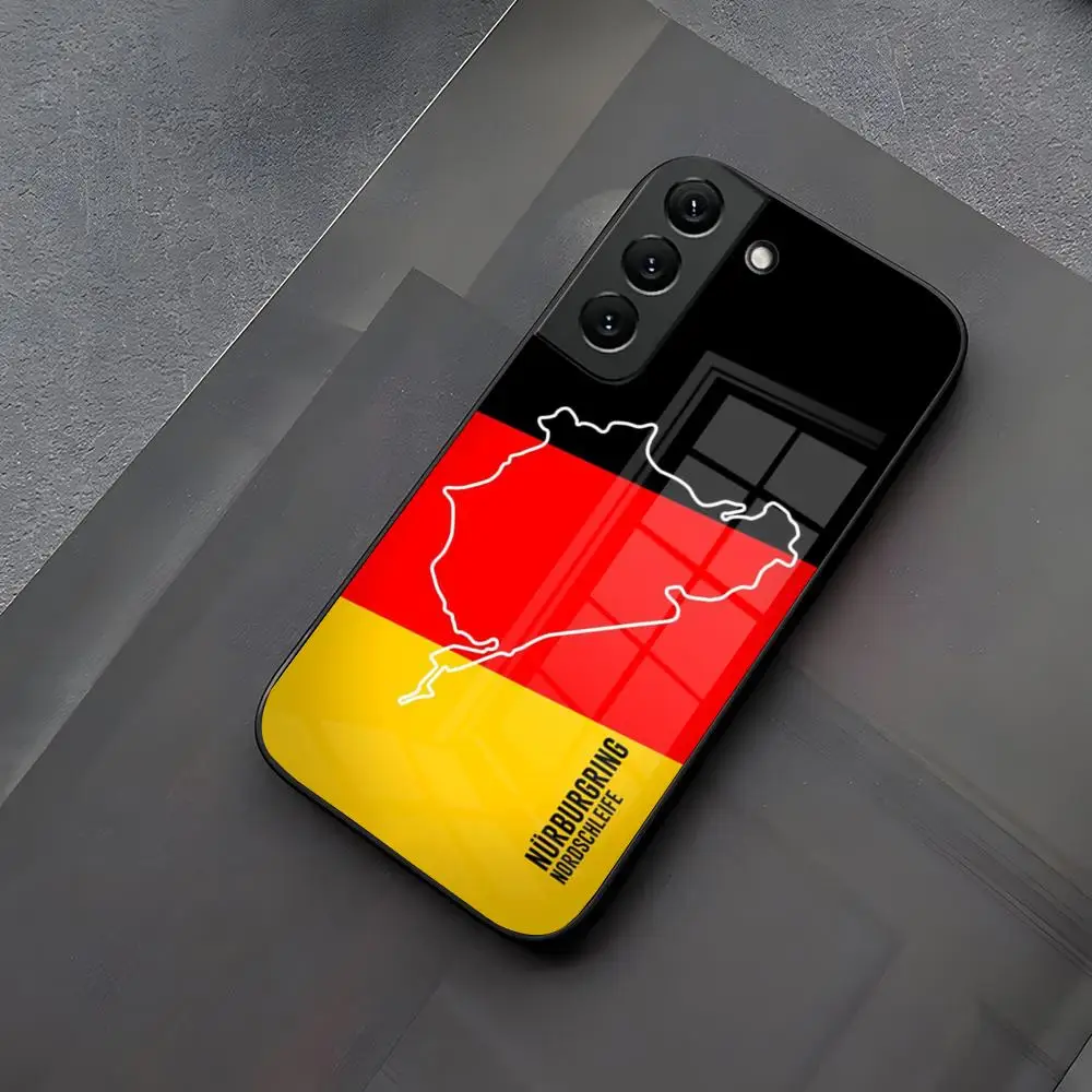 Nurburgring-funda de cristal para Samsung Galaxy, carcasa para teléfono Samsung Galaxy S23, S24, S21, S22, S20 Ultra Fe Plus, A34, A54, A24, A52, A53, M54