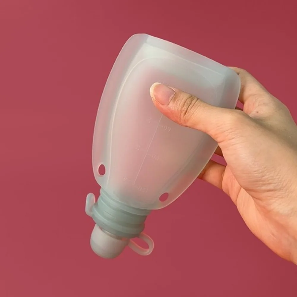 Bolsa para Alimentos para Bebés Sin BPA, 120 ml, Gran Capacidad, Silicona de Grado Alimenticio, Dispensador de Alimentos, Ligero, Portátil, a Prueba de Fugas, Bolsa para Almacenar Alimentos