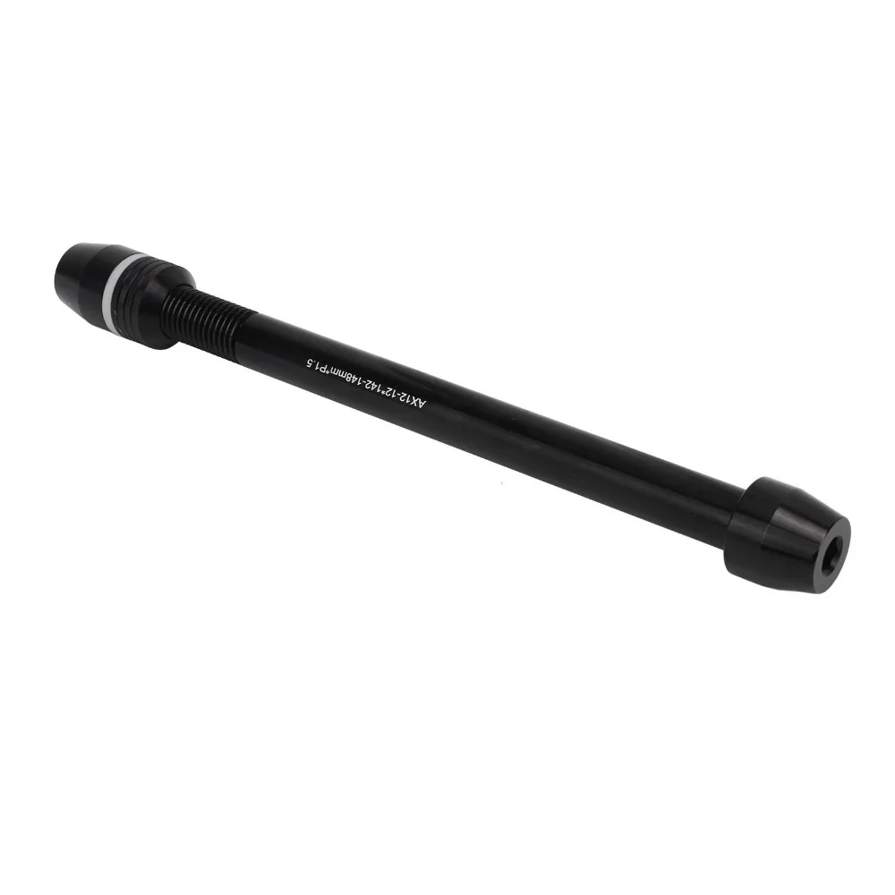 

1.0/1.5/ 1.75 Thread Pitch Bike Trainer Thru Axle Aluminum Alloy Black Bike Rear Hub Axle M12x142 to M12x148mm