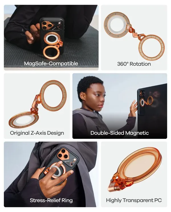 AULUMU G09 Ghost 360 °   Magnetyczny uchwyt na telefon przezroczysty Infinite — zdjęcie produktu 2