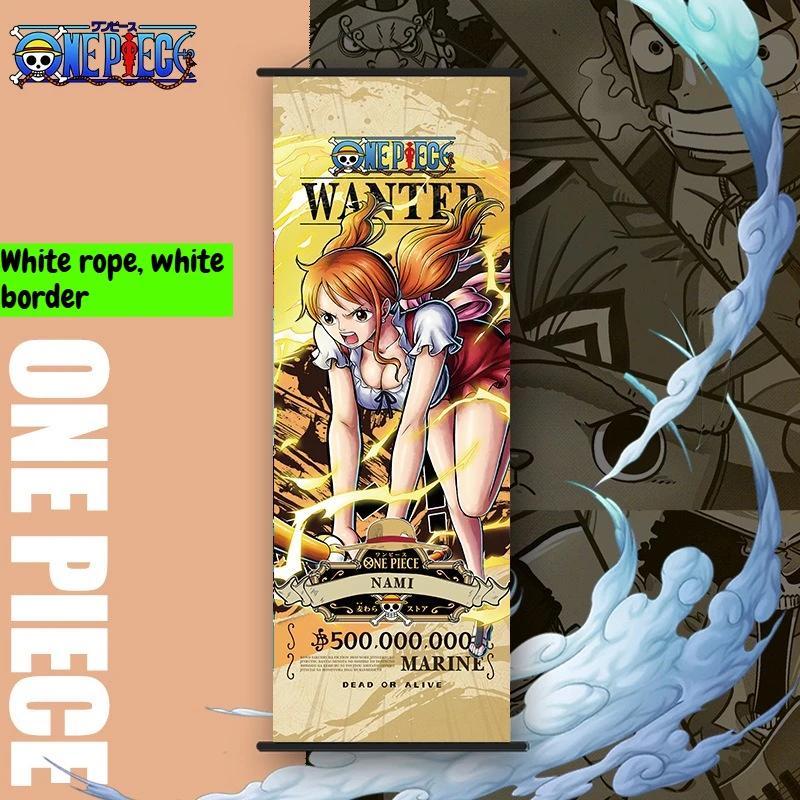 Nieuwe One Piece Lange Wandrol Cartoon Monkey D. Luffy Scroll Poster Anime Merchandise Vakantiecadeau Kamerdecoratie