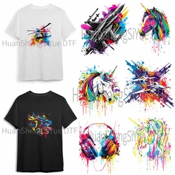 Paint Splash  ips Fashion Iron Patch Clothing T-shirt DIY hoodie Jacket sticker DTF Patch Is Waterproof