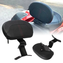 Motorcycle PU Leather Front Driver Rider Backrest Mounting Kit For Harley Touring CVO Electra Road Street Glide Road King 09-22