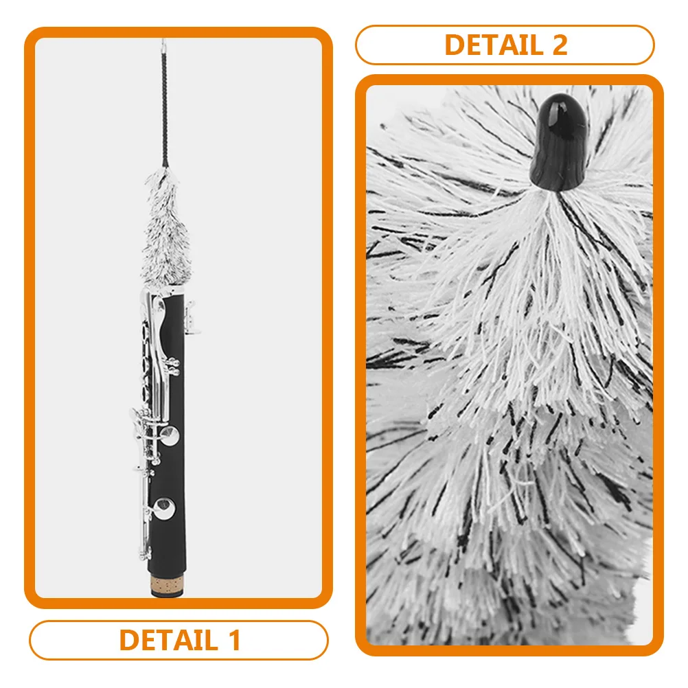 

2 Pcs Cleaning Brush Cleaner Cotton Thread Instruments Clarinet Kit Accessories