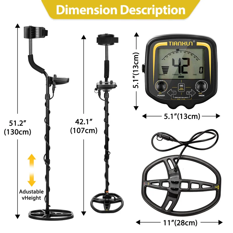 Detector de Metales subterráneo profesional, TX-850, cazador de tesoros, Pinpointer, modo de búsqueda de oro, pantalla LCD