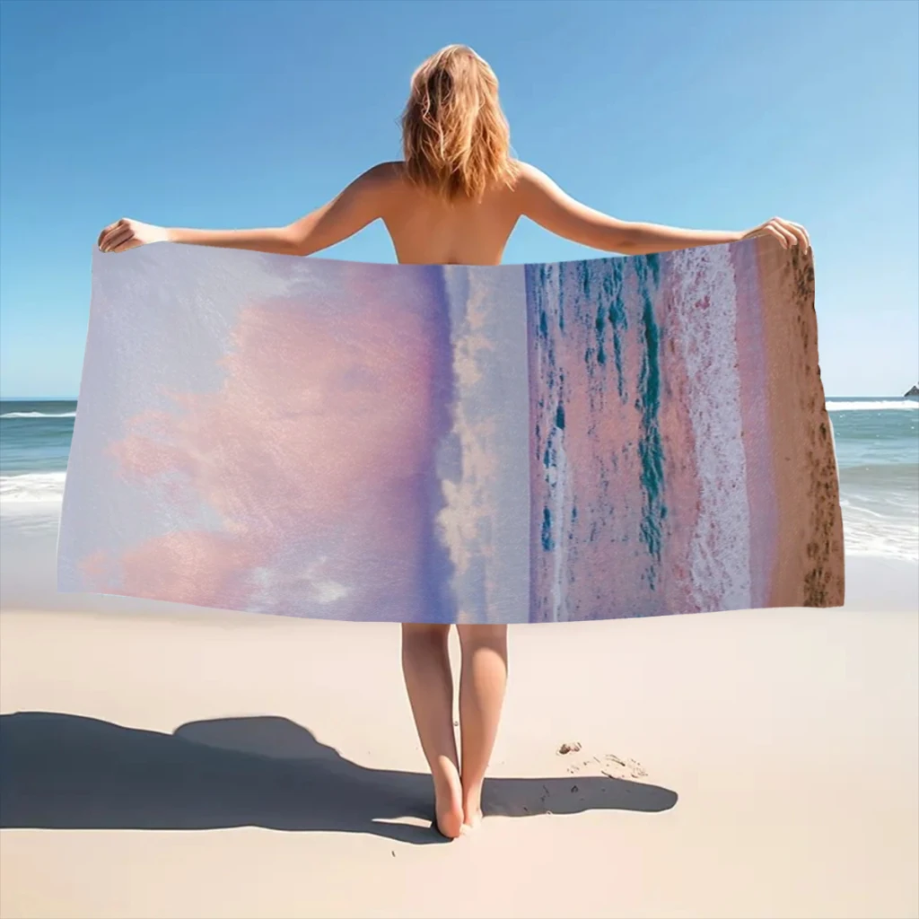 Pastel Beach - Kauai, Hawaii Beach Towel  Poncho Bathing Towels Cover-ups Quick Dry Sand Free Yoga Spa Gym Pool