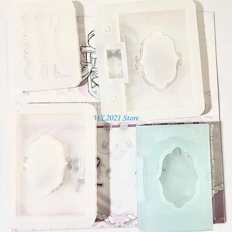 

G5GC Pack of 3 Clay Moulds Silicone Fondant Moulds Book Crafting Moulds Heat Resistant Baking Molds Chocolate Moulds