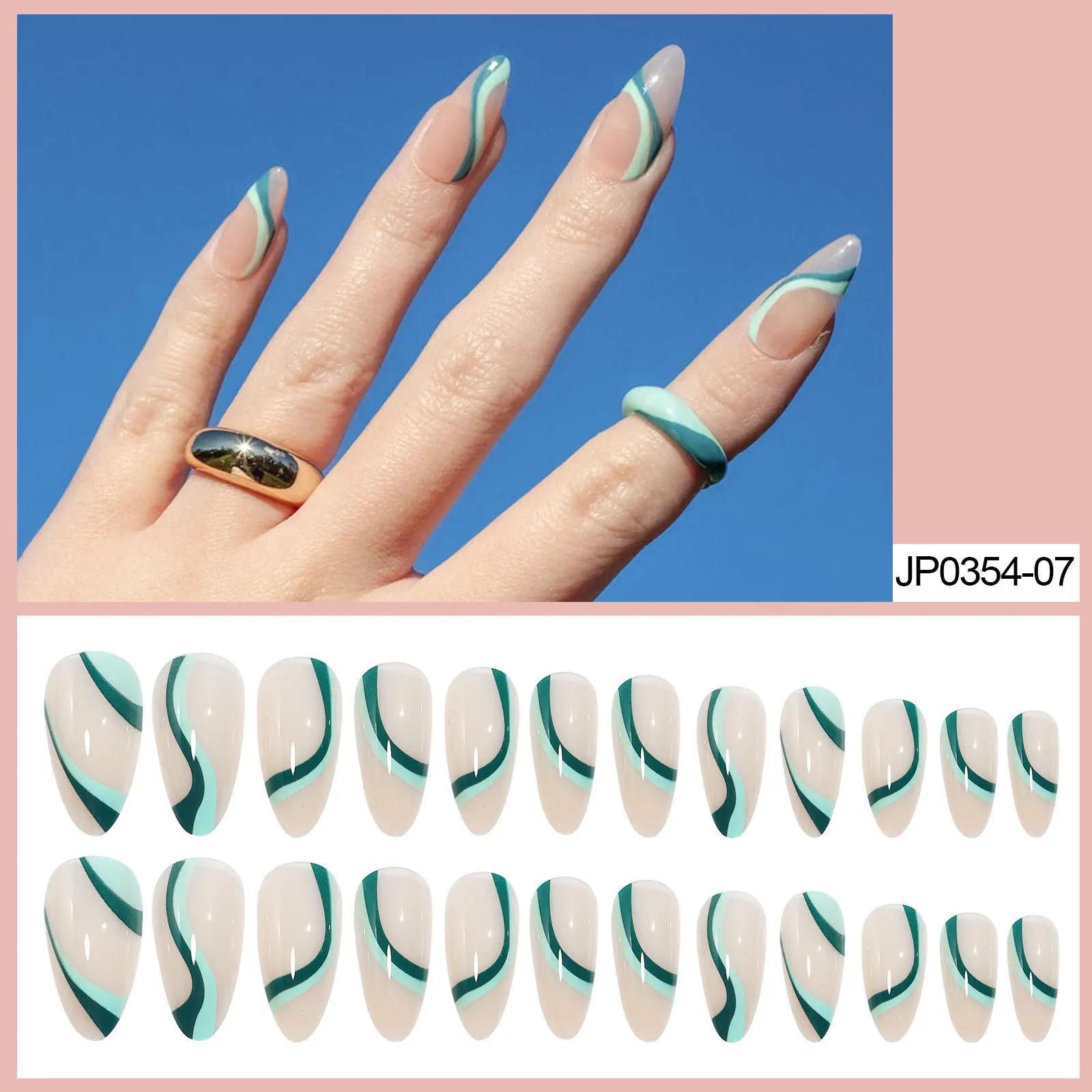 Special Price French Line Wearable False Press on Nails ABS Color For Nail Art Decoration Design