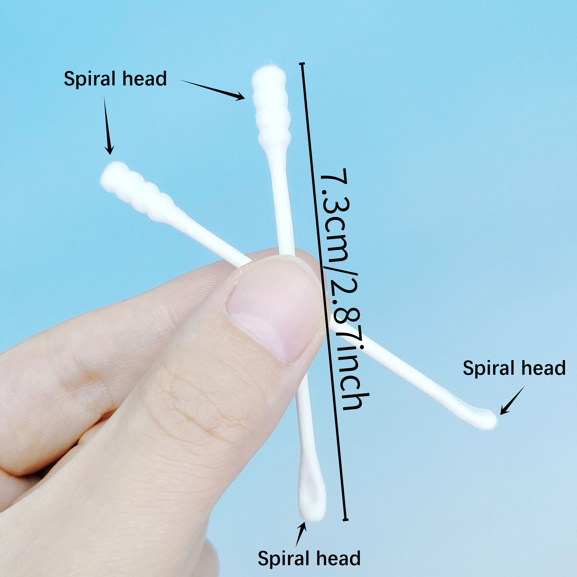 200개의 추석 테마 면봉, 양면 나사형 스푼, 면봉 및 휴일 테마 면봉.