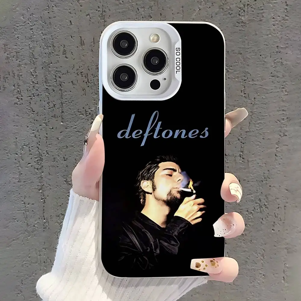 Band D-Deftones Phone Case For iPhone 17,16,15,14,13,12,11,Pro,XS,Max,Plus,Mini,SE White Candy Matte Shockproof Cover