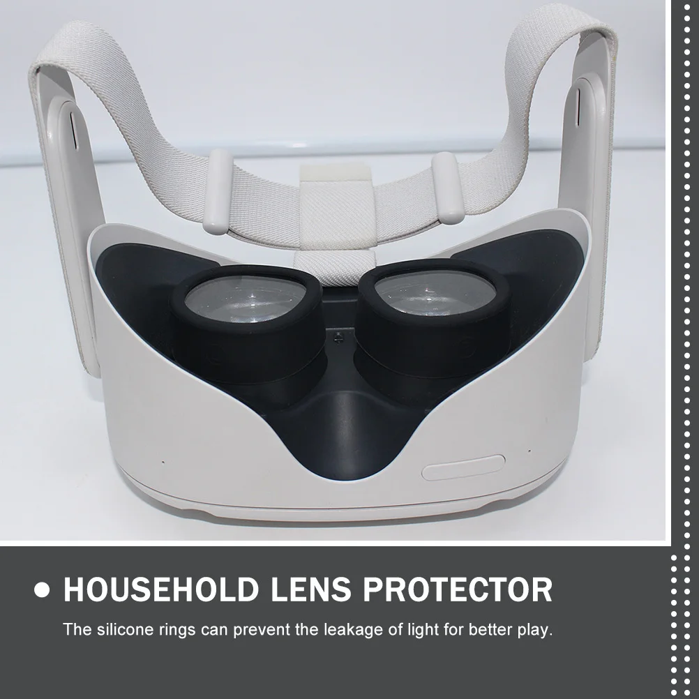 

1Set Vr Glasses Lens Ring Silicone Anti-Scratch Protector Easy Install Remove Safe Lens Accessory for 2