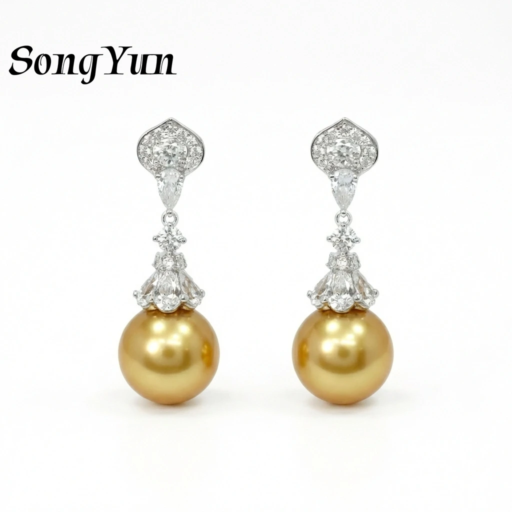 SongYun Jewelry 925 Sterling Silver Stud Drop Earrings Designer Diamond High Carbon Gemstones s925 Silver Earrings Accessories