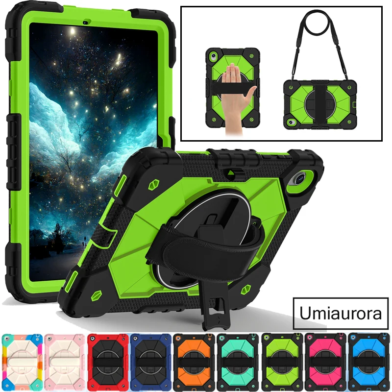 

For Samsung Tab S11 11 inch SM-X730 SM-X736 360 Rotation Hand Shoulder Strap Kickstand Tablet Case Shockproof Rugged Cover Funda