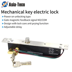 DC12V/24V Fail Secure Electric Drop Bolt Lock Cylinder Deadbolt Lock With Key Door Contact Output for Home Access Control System