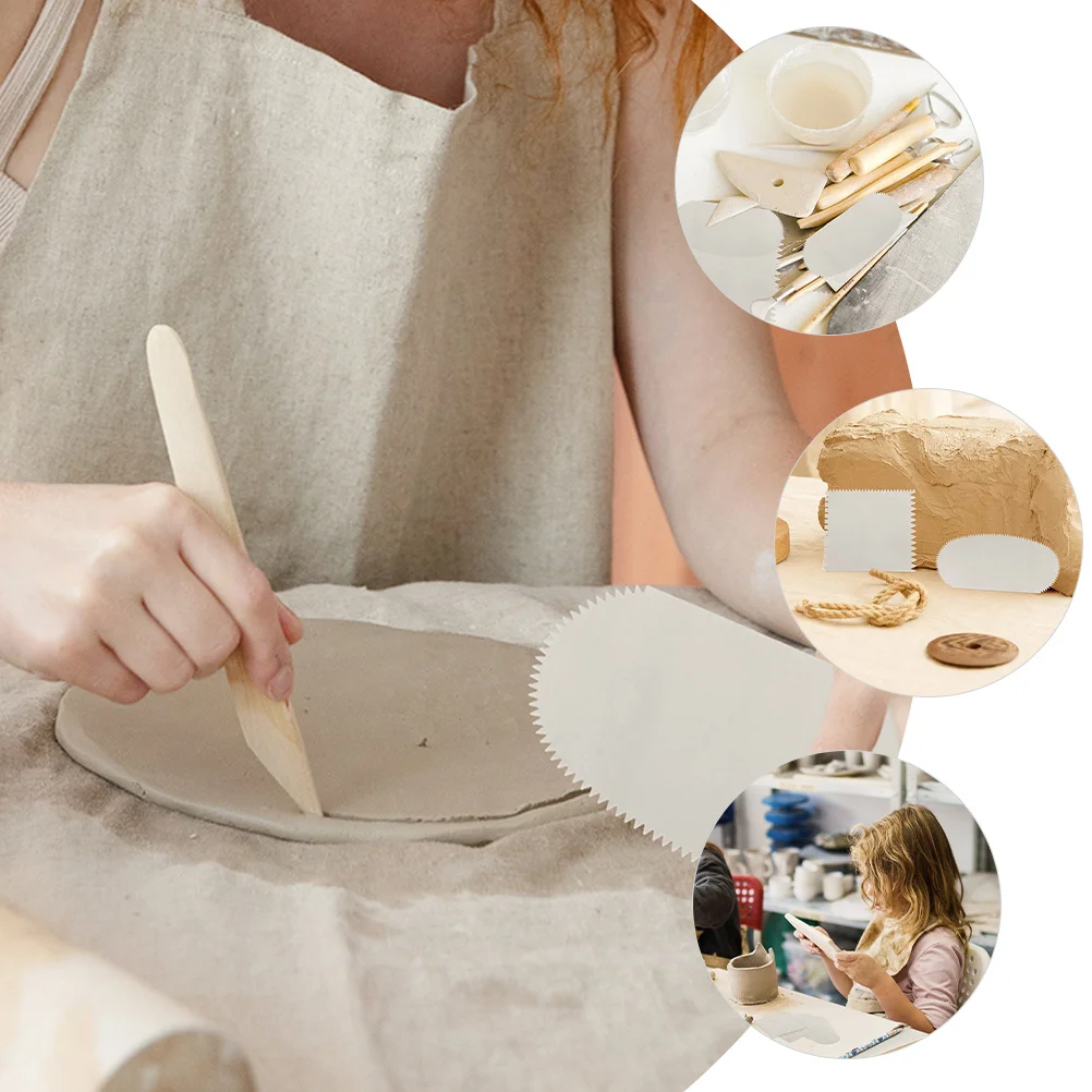 

2Pcs Sculpture Carving Tools Heavy Duty Clay Scraper for Pottery Sculpting DIY Mud Shaping Art Craft Polymer Clay Working Set