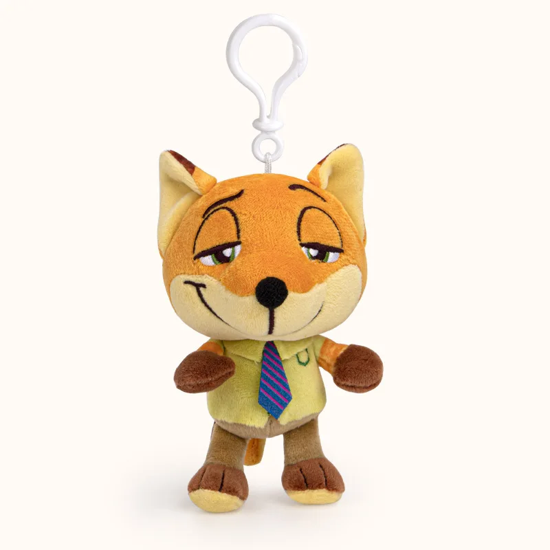 Disney Zootopia Authentic Nick Wilde Judy Hopps Sloth Plush Pendant Toy Kawaii Soft Stuffed Dolls 13CM Bag Key Chain Kid Gift