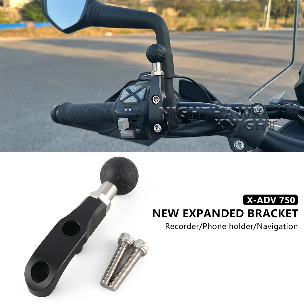 

For HONDA X-ADV 750 xadv750 2021-2025 Motorcycle Accessories 25MM Ball Bracket Phone Holder Recorder Support GPS Bracket CNC