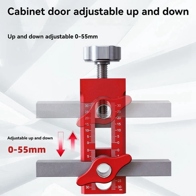 Wardrobe Cabinet Door Panel Rebounder Punched Mounting Jig Woodworking Doweling Drilling Guide Locator Installing Clip-AT36