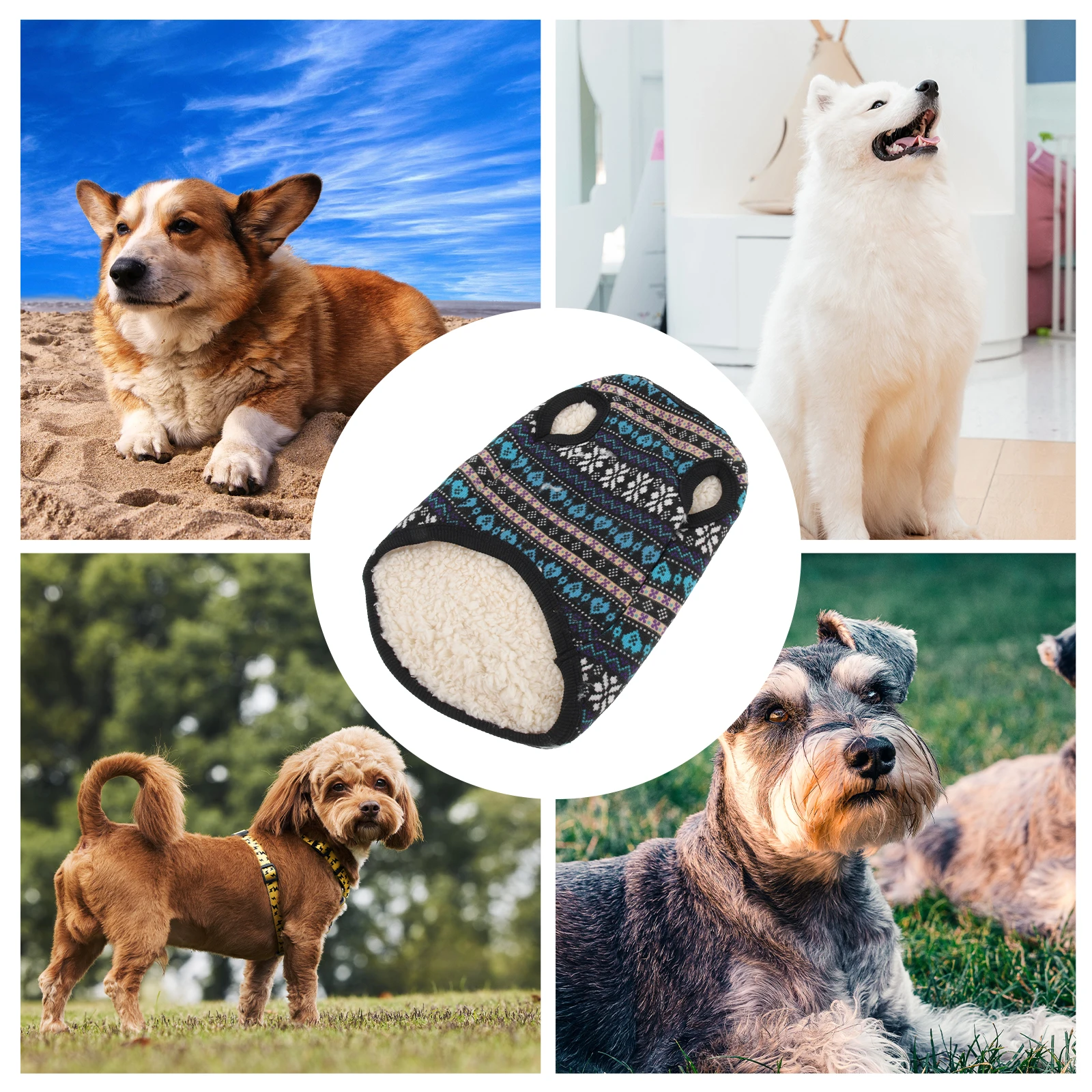 

Pet Turtleneck Jumper Soft Warm Sweater Thick Winter Dog Clothes Cozy Comfortable Outdoor Pet Outfit Dog Warm Coat