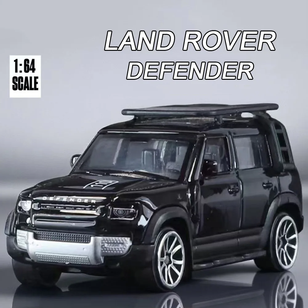 

Масштаб 1:64 Land Rover Defender 110, игрушки, модели автомобилей, резиновые шины, миниатюрный автомобиль, литой под давлением внедорожник из сплава для детей, рождественские подарки