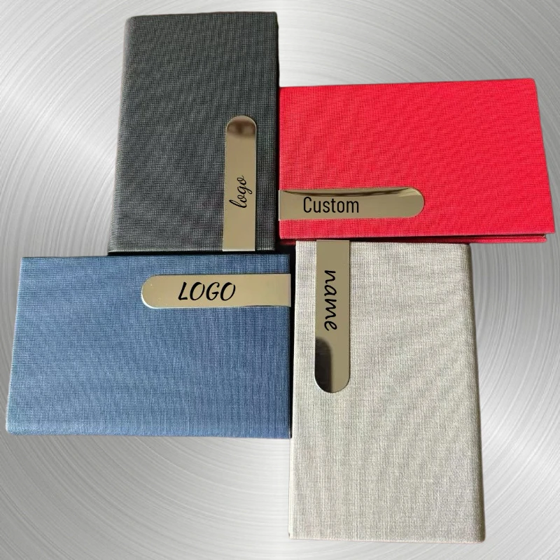 

Customized LOGO Fashionable Portable Metal Cardcase Laser Engrave Men's Simple Business Card Holder Personalized Storage Box
