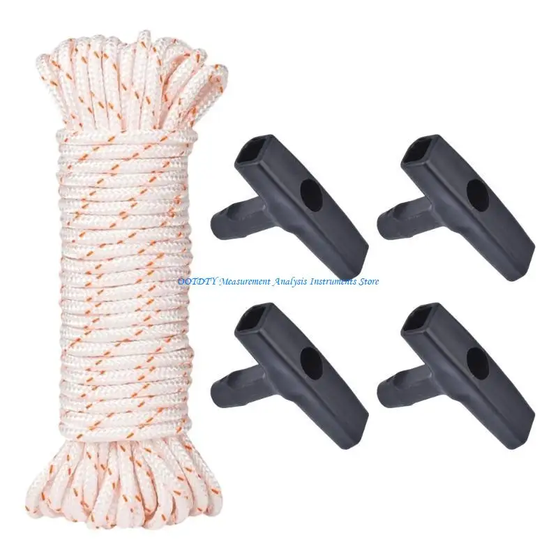 367D Lawn Mower Pull Cord with Starter Handle for Lawn Mower Chainsaw Trimmer Edger